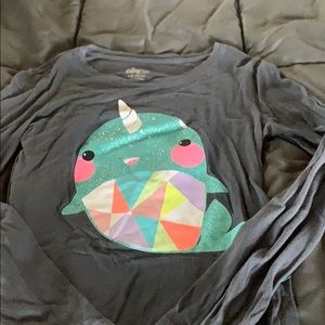 Girls Circo long sleeve gray T-shirt